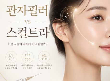 [압구정피부과]관자가 꺼지면 광대가 더 커 보이는 이유, 관자필러 vs 스컬트라 순서가 있습니다