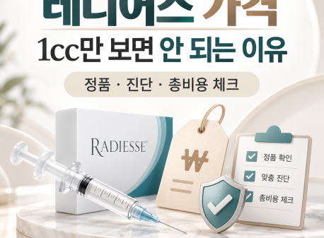 레디어스가격, 1cc 비용만 비교하면 안 되는 이유? 시술 전 확인할 것